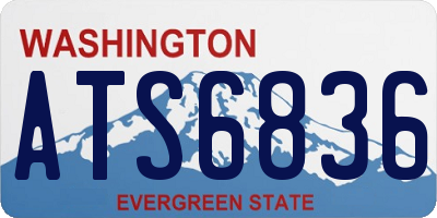 WA license plate ATS6836