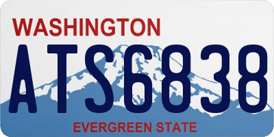 WA license plate ATS6838