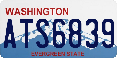 WA license plate ATS6839