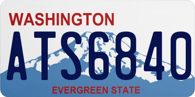WA license plate ATS6840