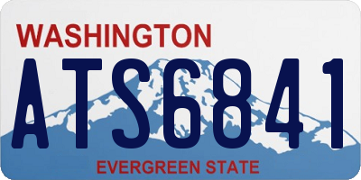 WA license plate ATS6841