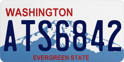 WA license plate ATS6842