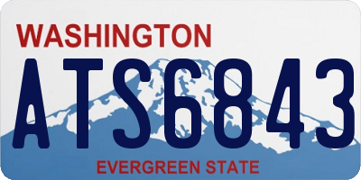 WA license plate ATS6843
