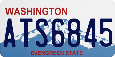 WA license plate ATS6845