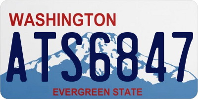 WA license plate ATS6847