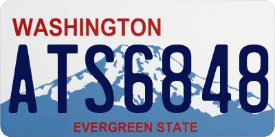 WA license plate ATS6848