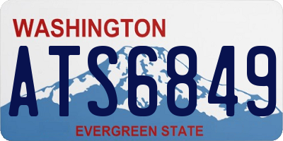 WA license plate ATS6849