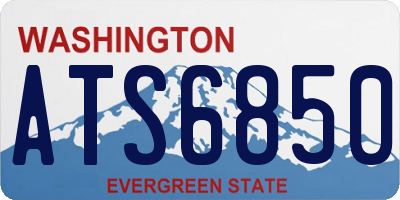 WA license plate ATS6850