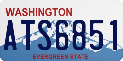 WA license plate ATS6851