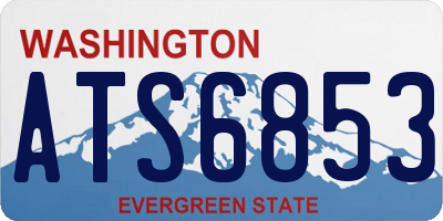 WA license plate ATS6853
