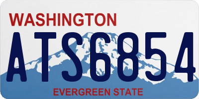 WA license plate ATS6854