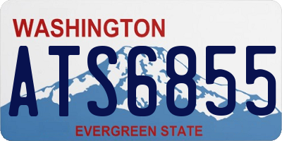 WA license plate ATS6855