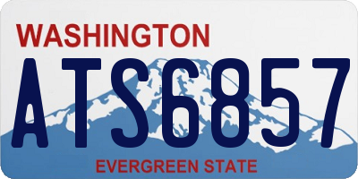 WA license plate ATS6857