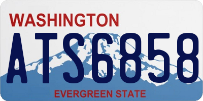 WA license plate ATS6858