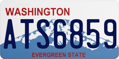 WA license plate ATS6859