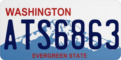 WA license plate ATS6863