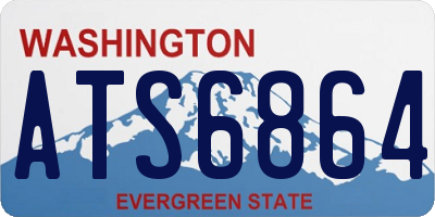WA license plate ATS6864