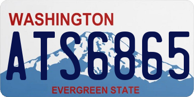 WA license plate ATS6865