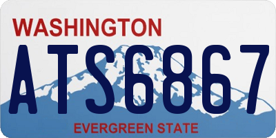 WA license plate ATS6867