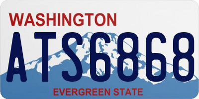 WA license plate ATS6868
