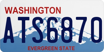 WA license plate ATS6870