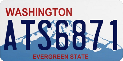 WA license plate ATS6871
