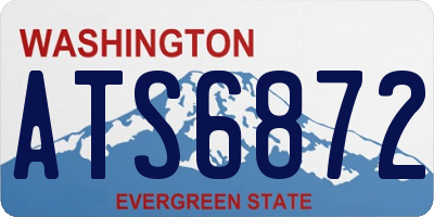 WA license plate ATS6872