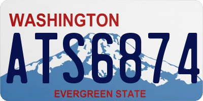 WA license plate ATS6874
