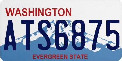WA license plate ATS6875