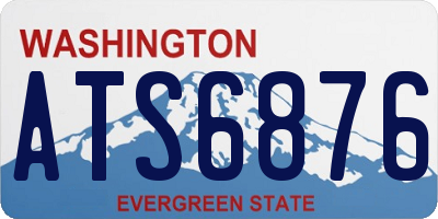 WA license plate ATS6876