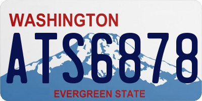 WA license plate ATS6878