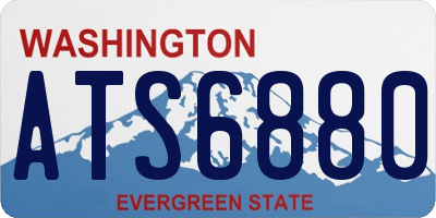 WA license plate ATS6880