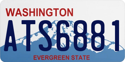 WA license plate ATS6881