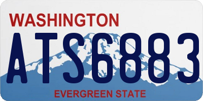 WA license plate ATS6883