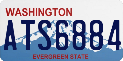 WA license plate ATS6884