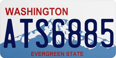 WA license plate ATS6885