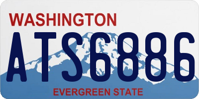 WA license plate ATS6886