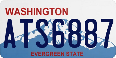 WA license plate ATS6887