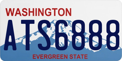 WA license plate ATS6888