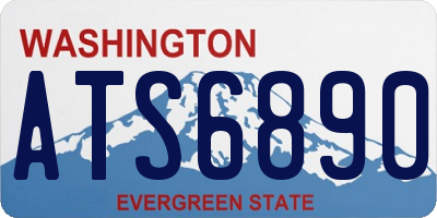WA license plate ATS6890