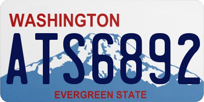 WA license plate ATS6892
