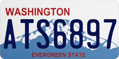 WA license plate ATS6897