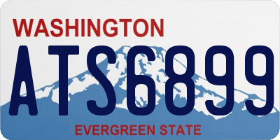 WA license plate ATS6899