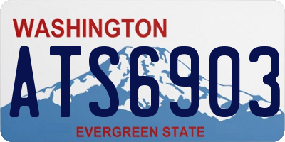 WA license plate ATS6903