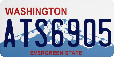 WA license plate ATS6905