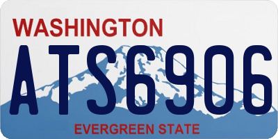 WA license plate ATS6906