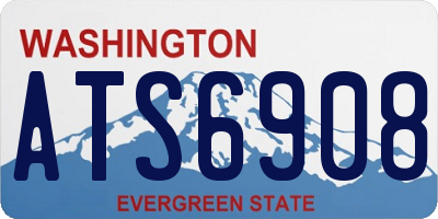 WA license plate ATS6908