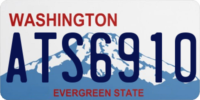 WA license plate ATS6910