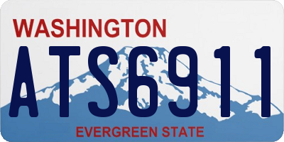WA license plate ATS6911