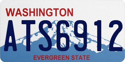 WA license plate ATS6912